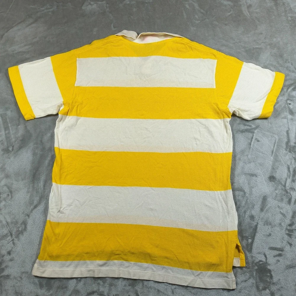 Polo Golf Ralph Lauren Polo Shirt Mens Large Yellow‎ Stripe Rugby performance